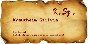 Krautheim Szilvia névjegykártya